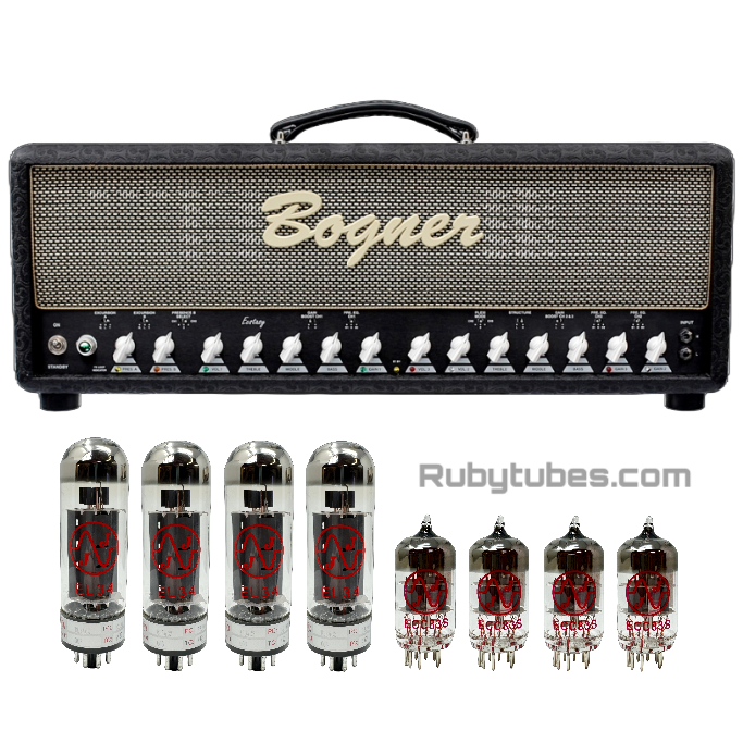 Bogner Ecstasy 100 Watt Head Tube Kit, tube kit, ruby tubes, jj electronics, jj, bogner, vacuum tubes, matched tubes