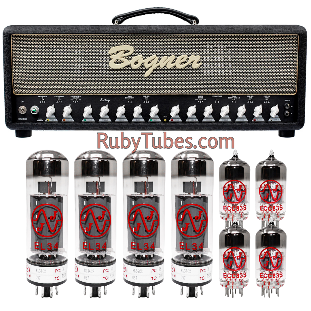 Bogner Ecstasy 100 Watt Head Tube Kit, JJ Electronics, Ruby Tubes, Tested and Matched