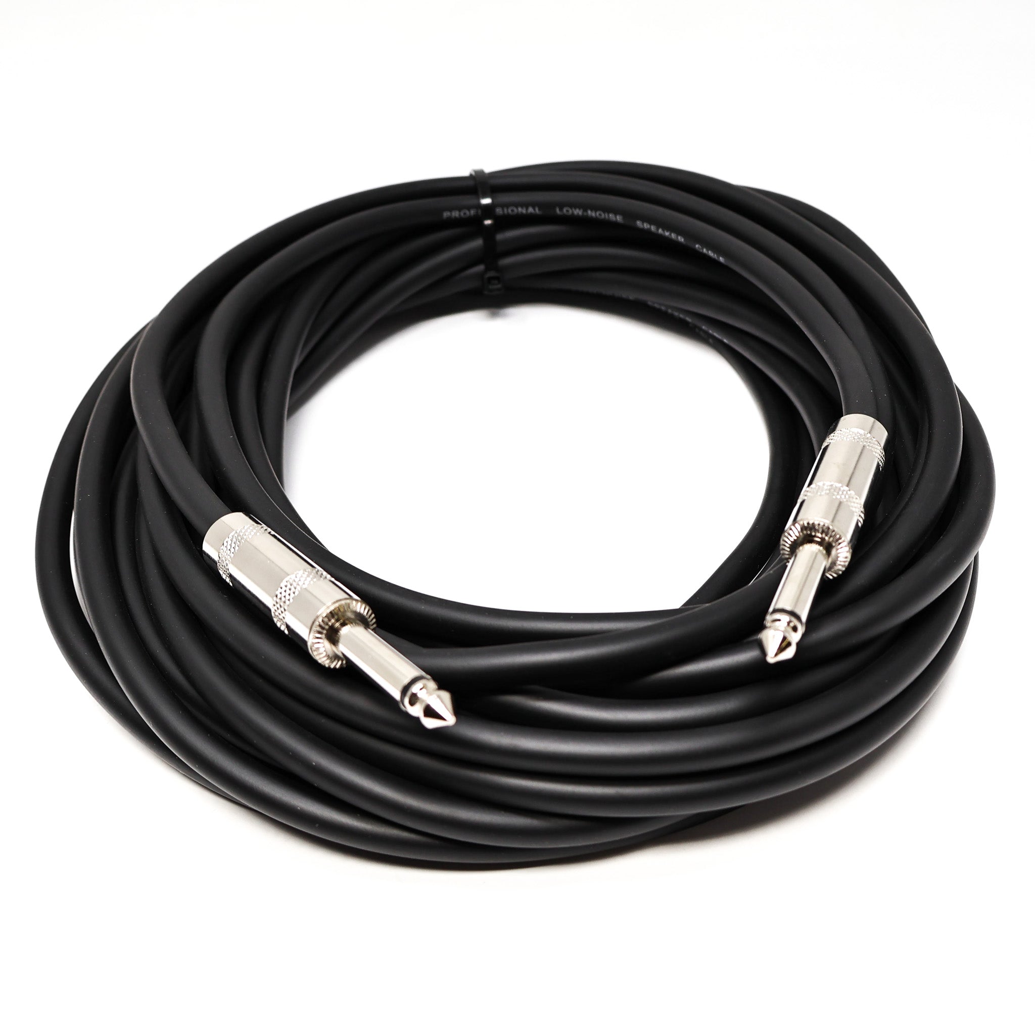Professional Speaker Cable With Standard Metal Speaker Jack Connectors - 35ft