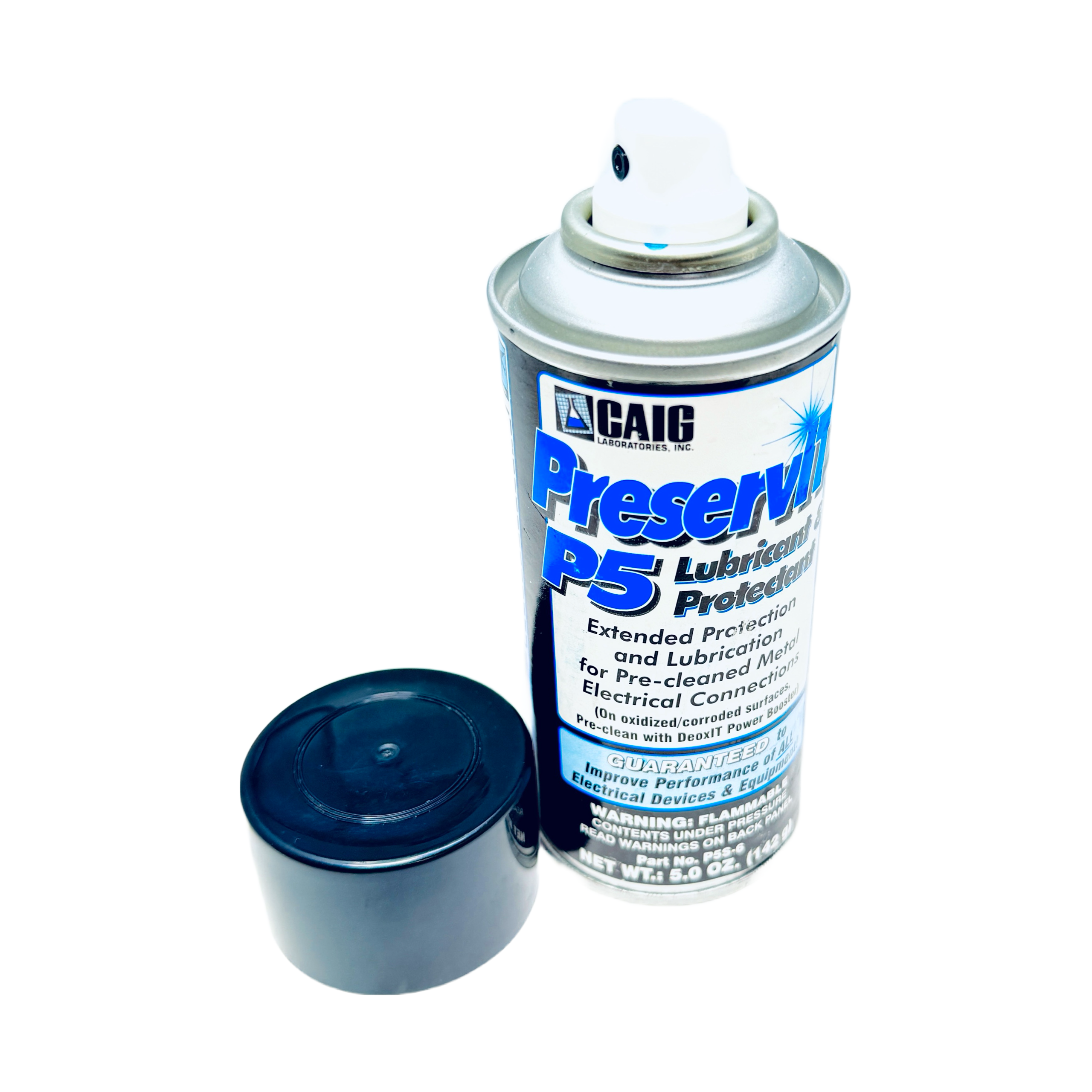 Caig CEDP5S-6 DeoxIT PreservIT Spray, contact cleaner, amp part cleaner, safe for music instruments