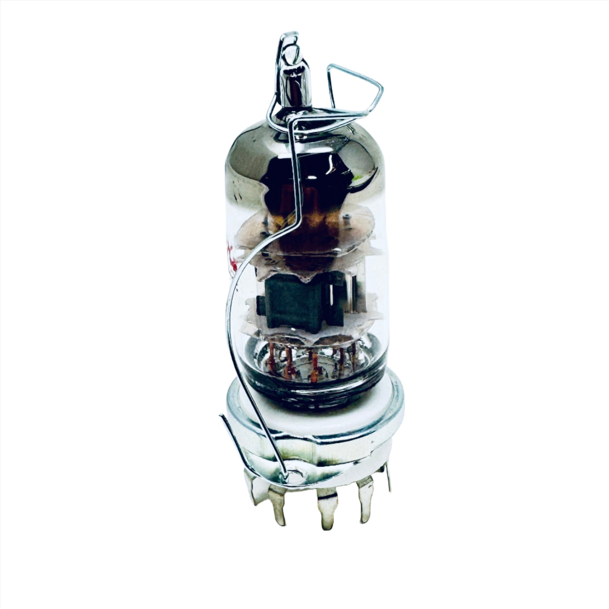 Ceramic 9 Pin Socket W Wire Tube Retainer- TUS9PC14, tube retaining socket, ruby sockets, bracket