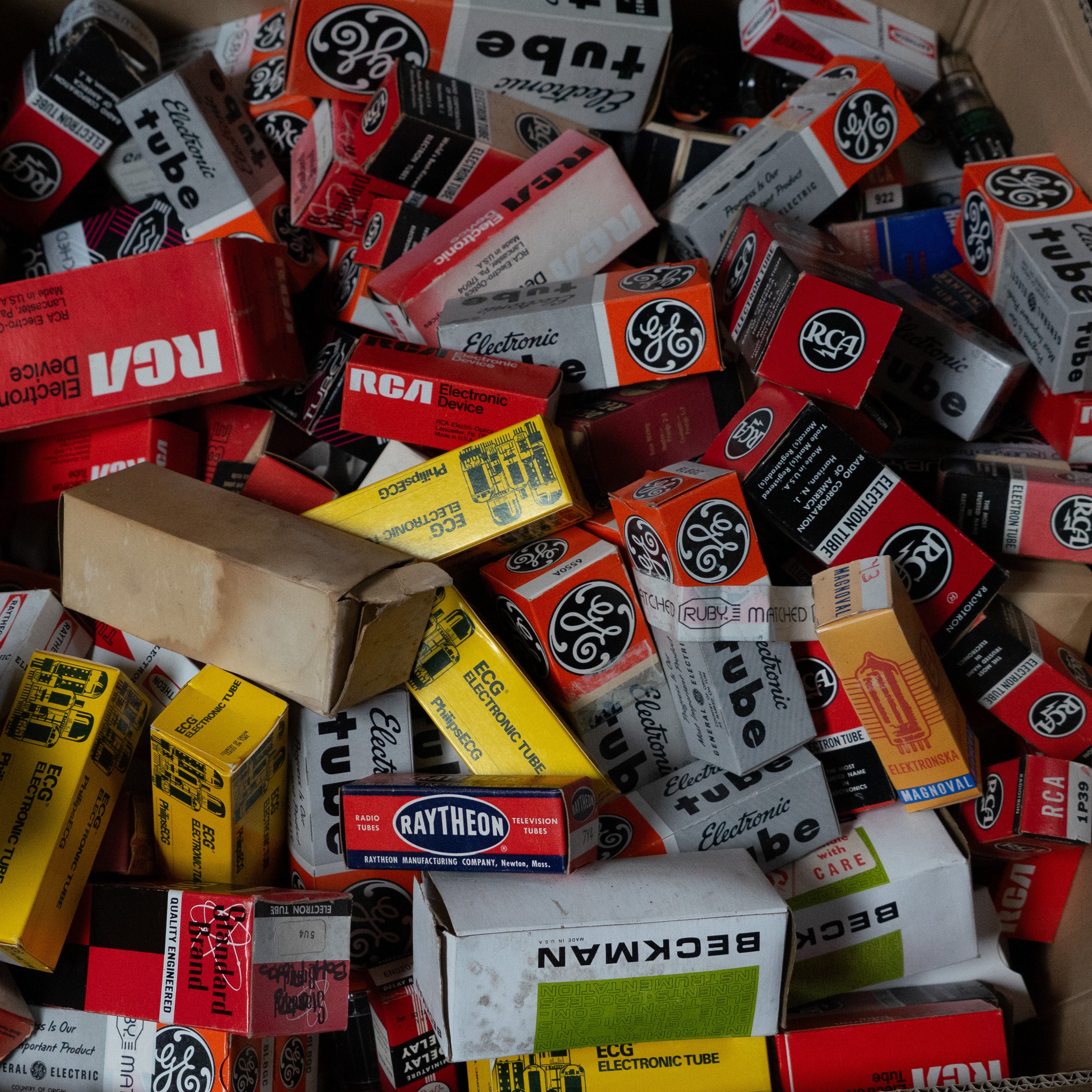 Bulk NOS Tubes - By the pound Ruby Tubes