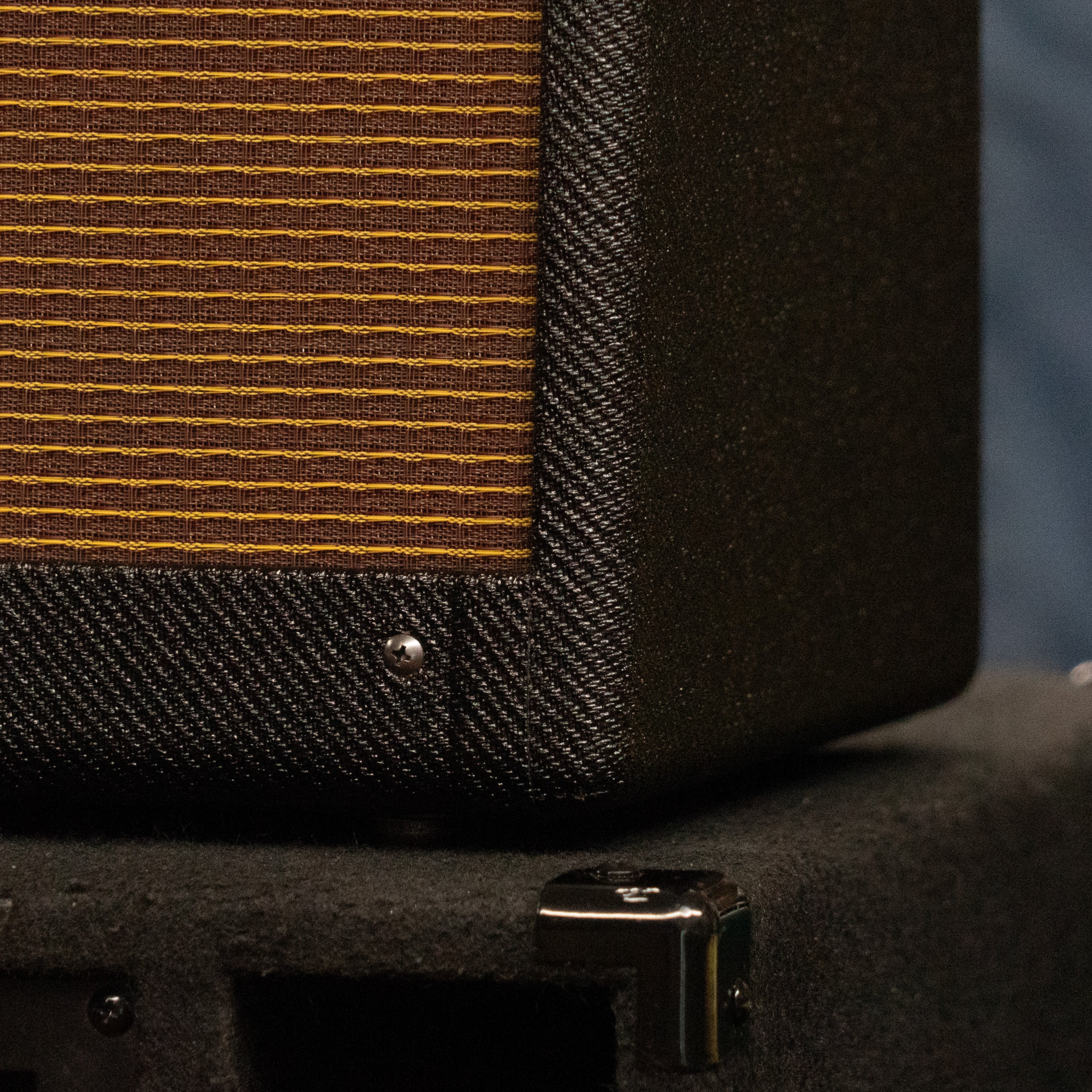 Black Nitro Laquer Tweed Narrow Panel 5E3 Deluxe Cabinet