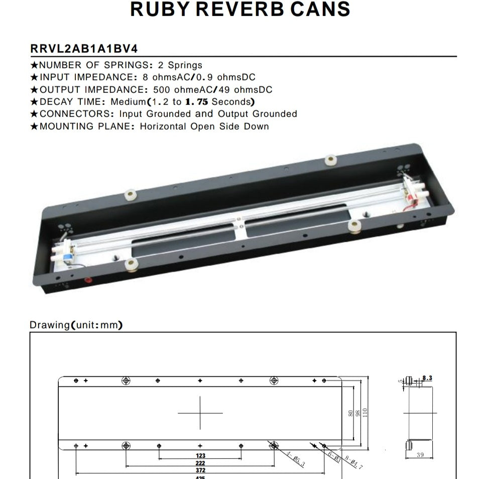 Ruby Reverb Tank RRVL2AB1A1BV4 Mesa Boogie