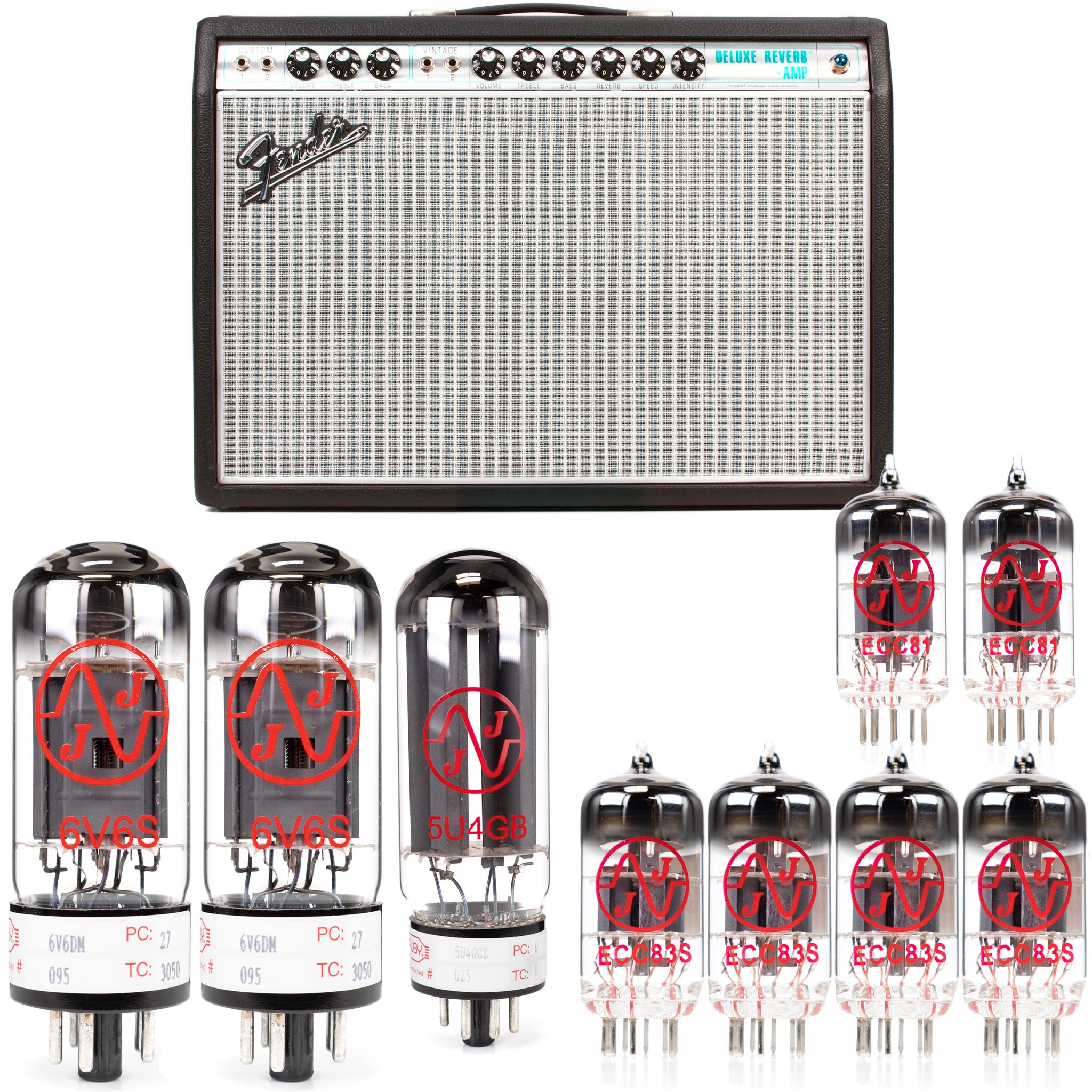 Fender Deluxe Reverb Tube Kit For Silver Panel