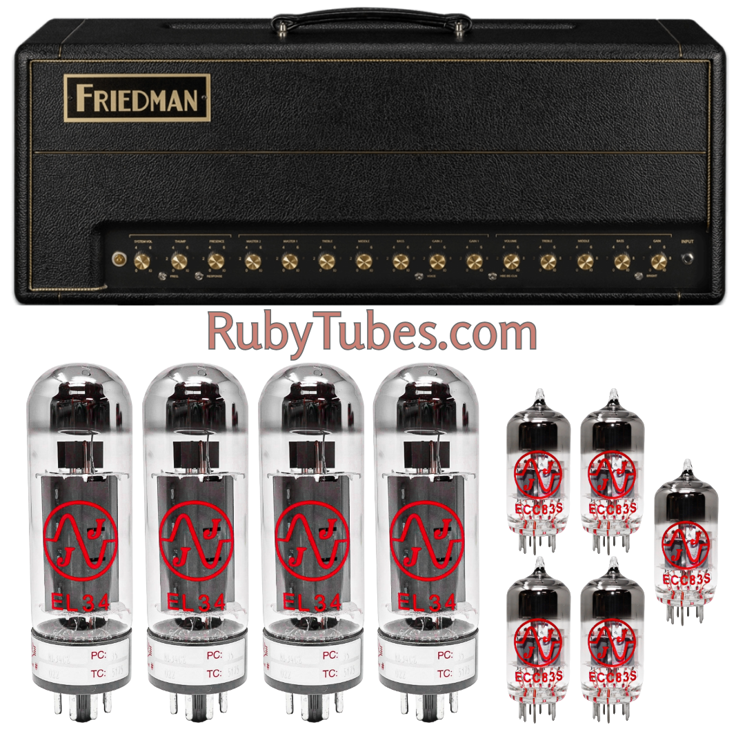 Friedman BE-100 Vacuum Tube Kit JJ Electronics, Ruby Tubes, Tested and Matched