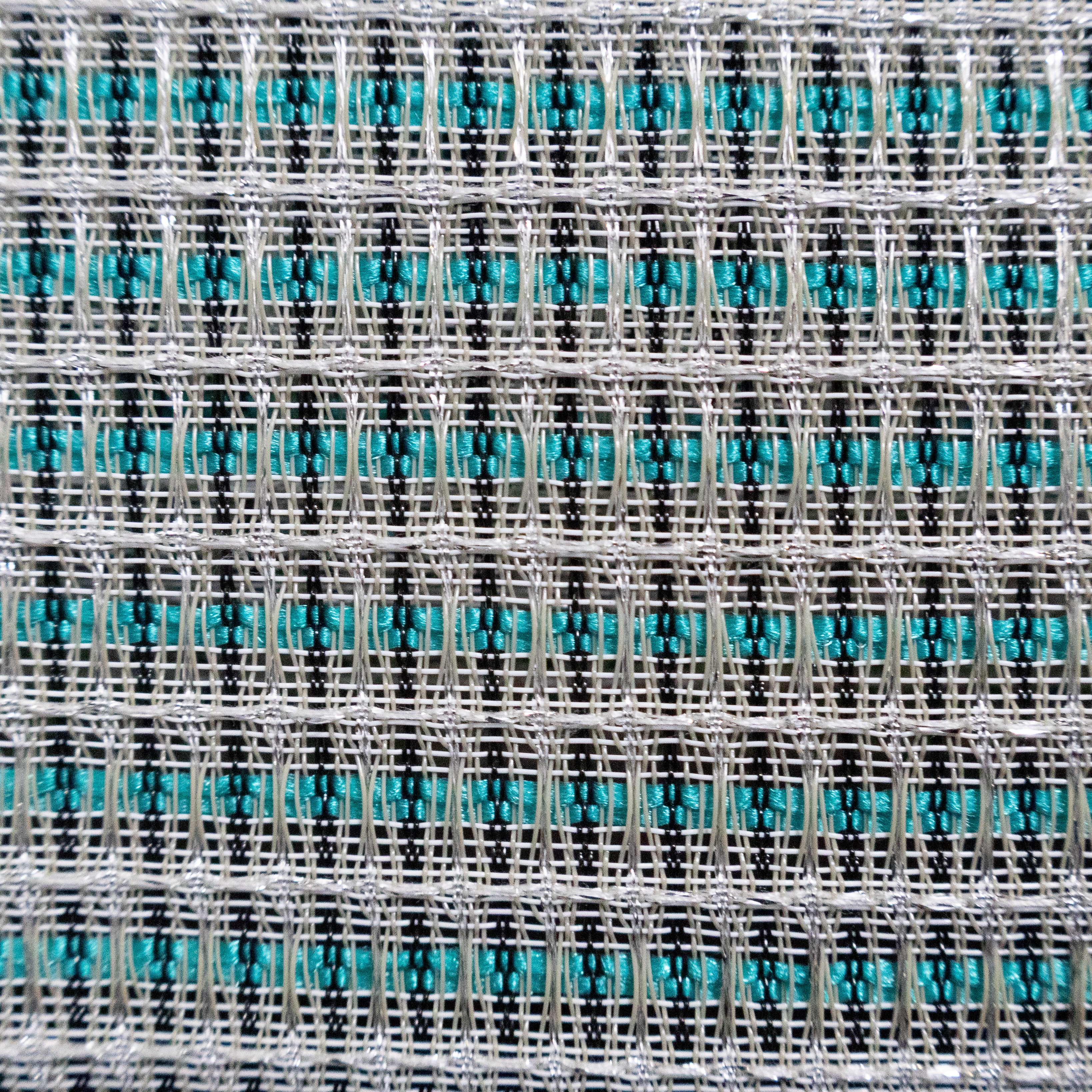 Turquoise Silver Fender Grill Cloth 36"