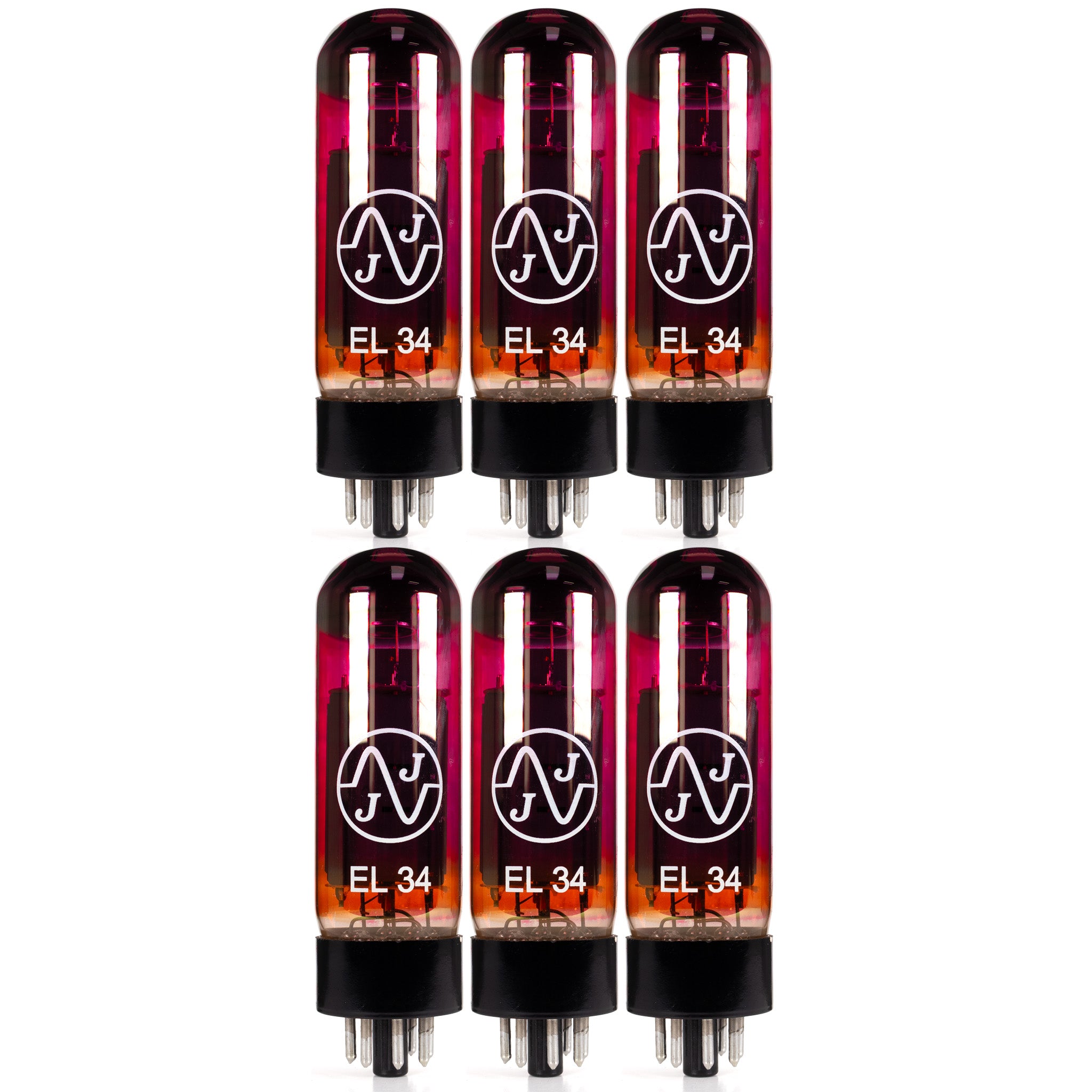 JJ EL34 Red Glass Power Vacuum Tube