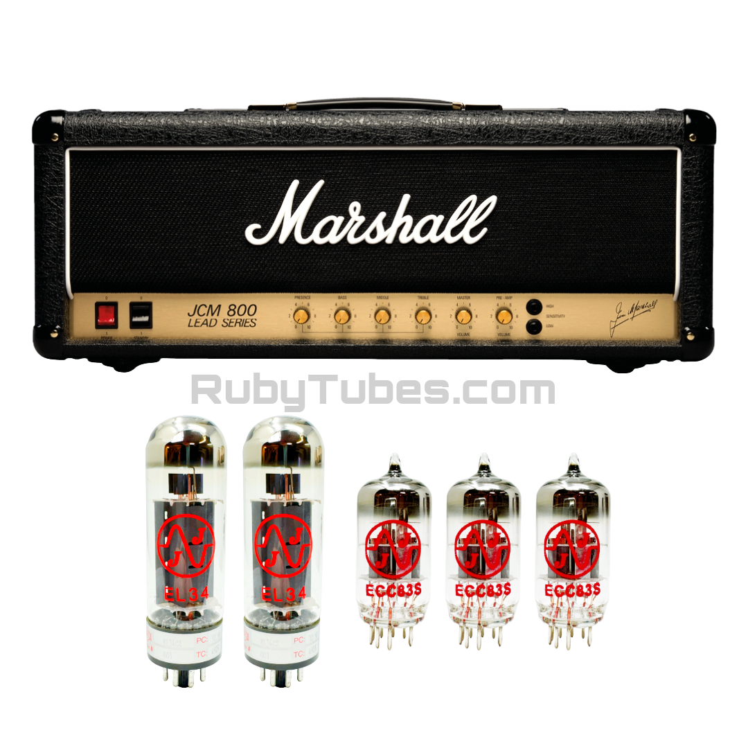 Marshall JCM800 Tube Kit (50 Watt), JJ EL34, JJ 12AX7, Ruby Tube KIts