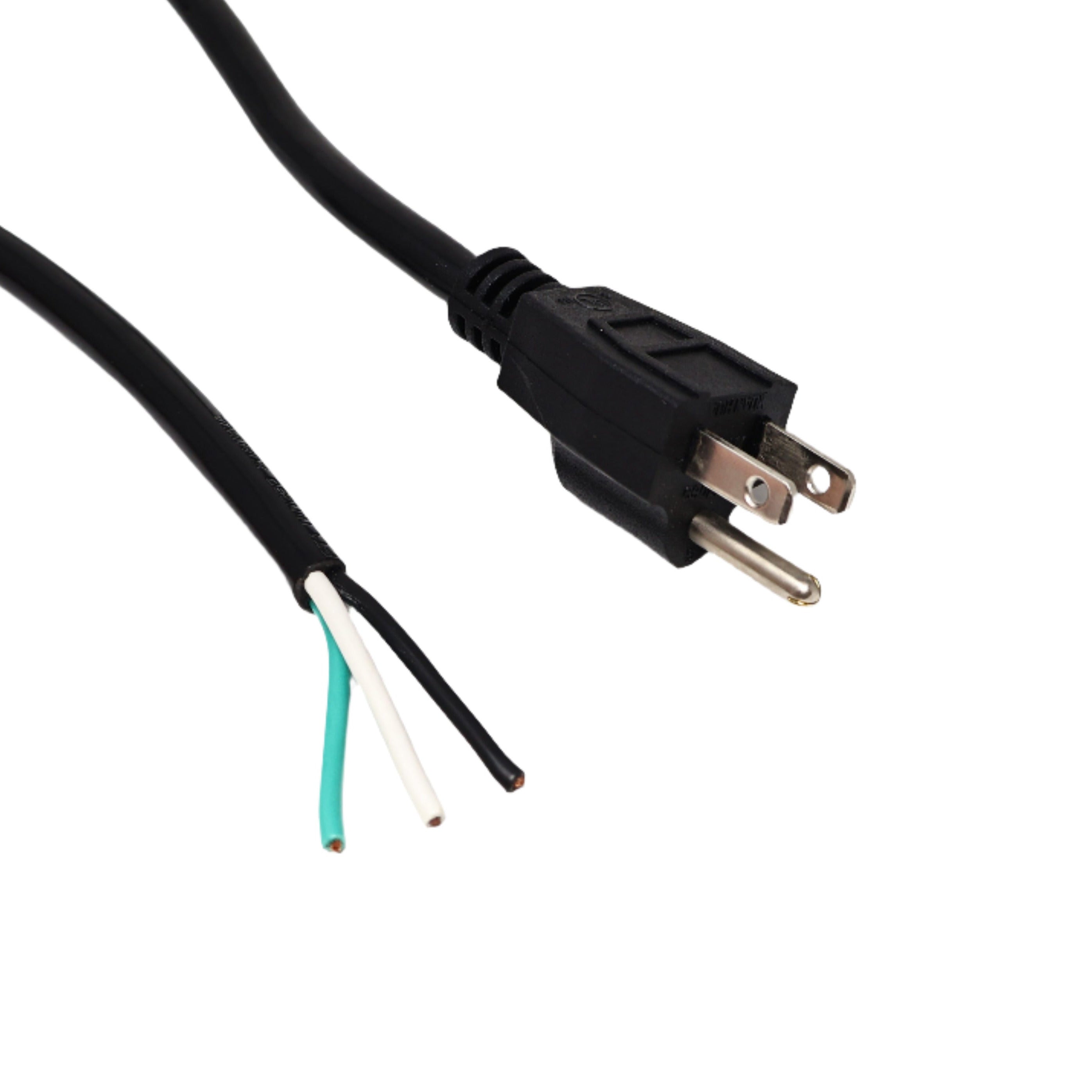 Power Cord 3 Prong To Bare End - 10ft