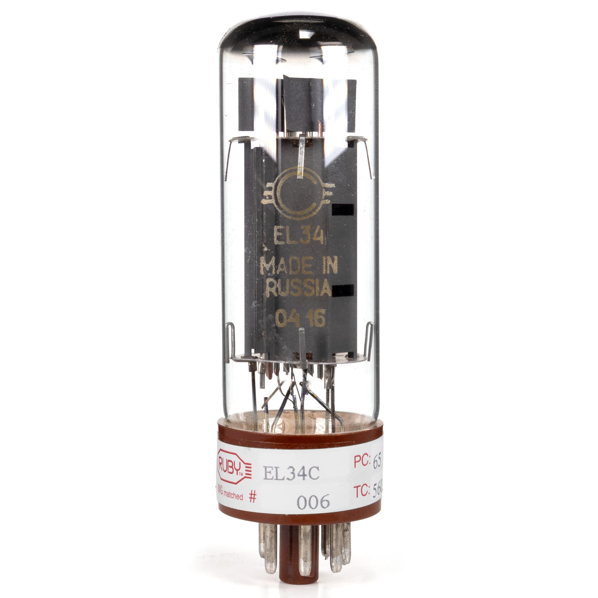 Ruby SED Winged-C EL34C Power Vacuum Tube