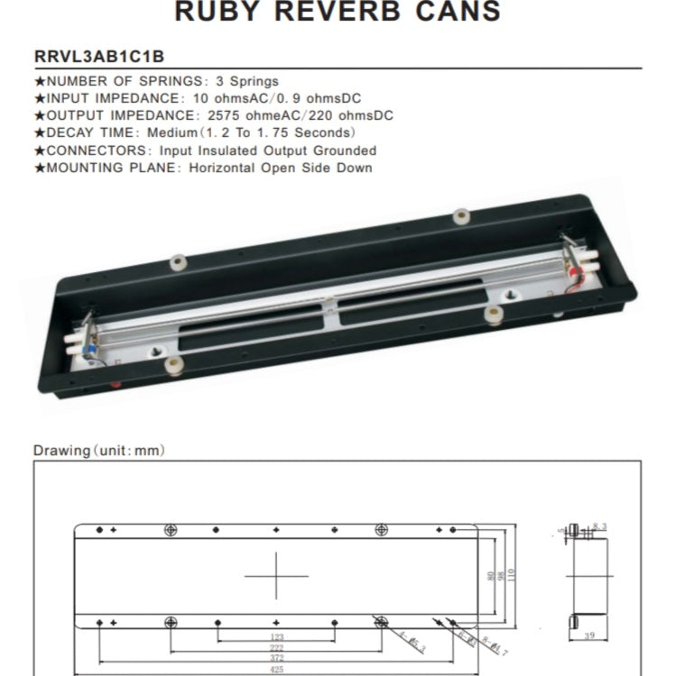 Ruby Reverb Tank RRVL3AB1C1B