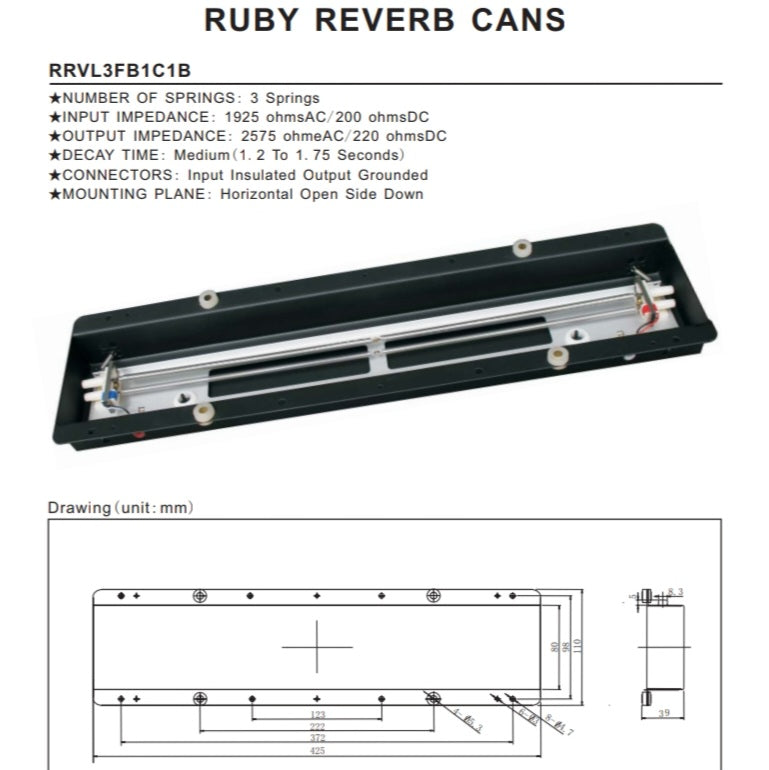 Ruby Reverb Tank RRVL3FB1C1D