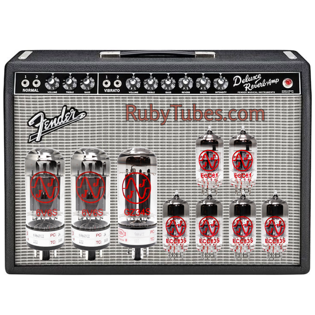 Fender Deluxe Reverb Tube Kit For Black Panel