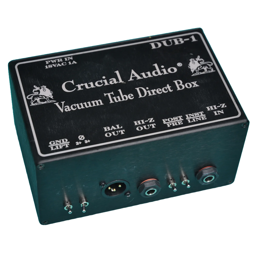 Crucial Audio, Vacuum Tube Direct Box Recording Interface DUB-1, pedal, ruby tubes, vacuum tubes