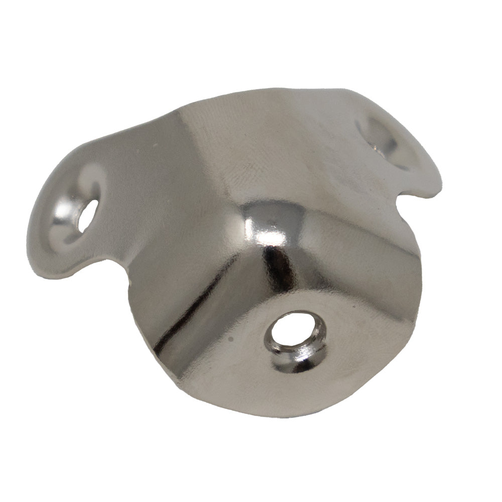 3-Hole Chrome Metal Amp Corner Kit W/ Hardware