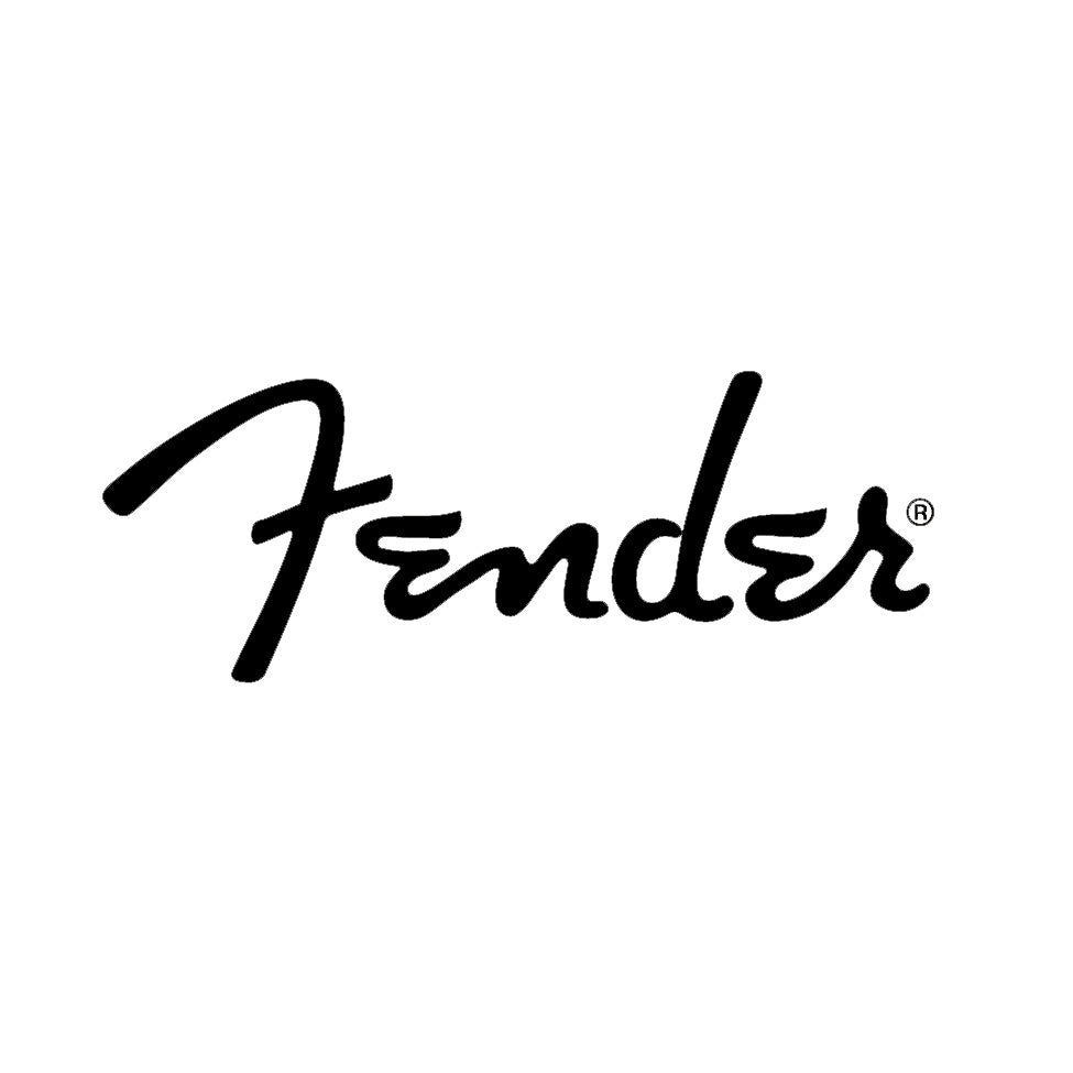 Fender logo in black on a white background
