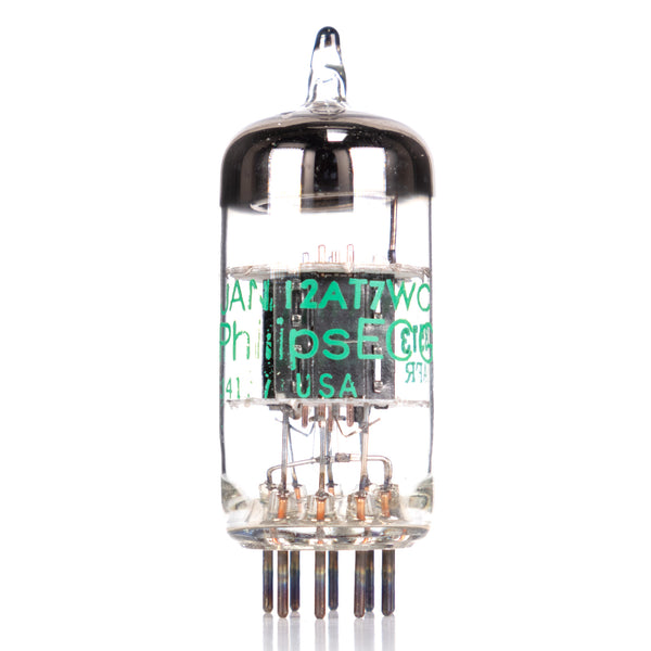 Jan Philips 12AT7WC Green text Black Plate Preamp Vacuum tub