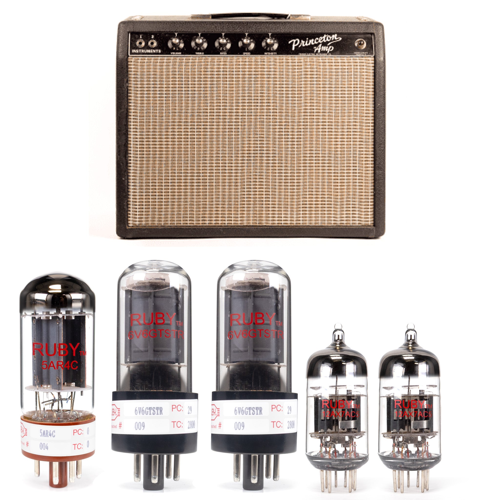 Fender Princeton Blackface (no reverb) Tube Kit | Vacuum Tub