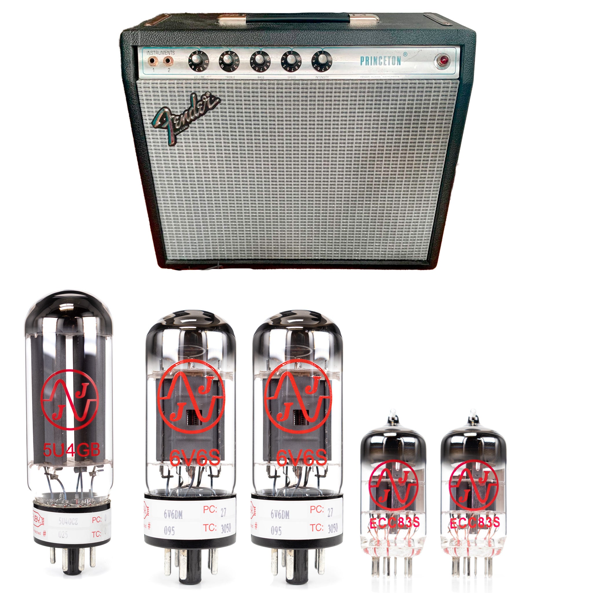 Fender Princeton Silverface (no reverb) Tube Kit